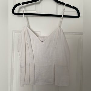 NWT White peplum top from Express sz M